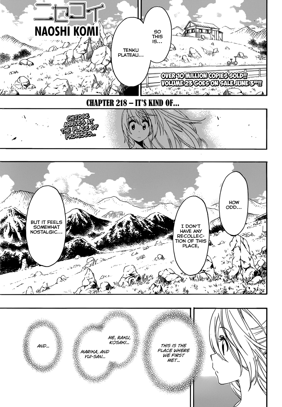 Nisekoi Chapter 218 page 2 - Chapter 218: False Love