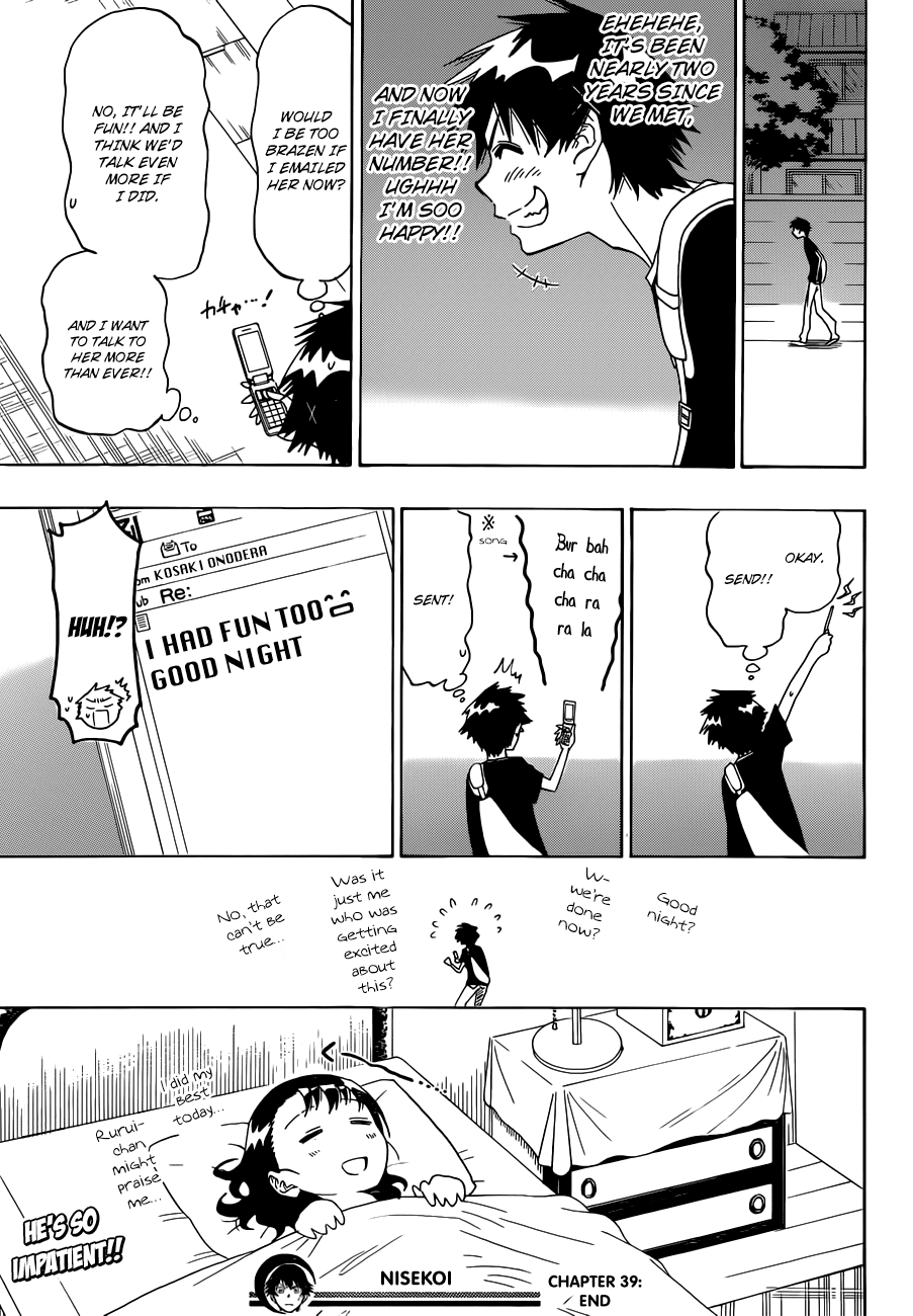 Nisekoi Chapter 39 page 20 - Chapter 39: Typhoon