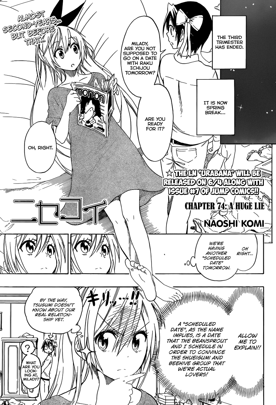 Nisekoi Chapter 74 page 2 - Chapter 74: A Huge Lie
