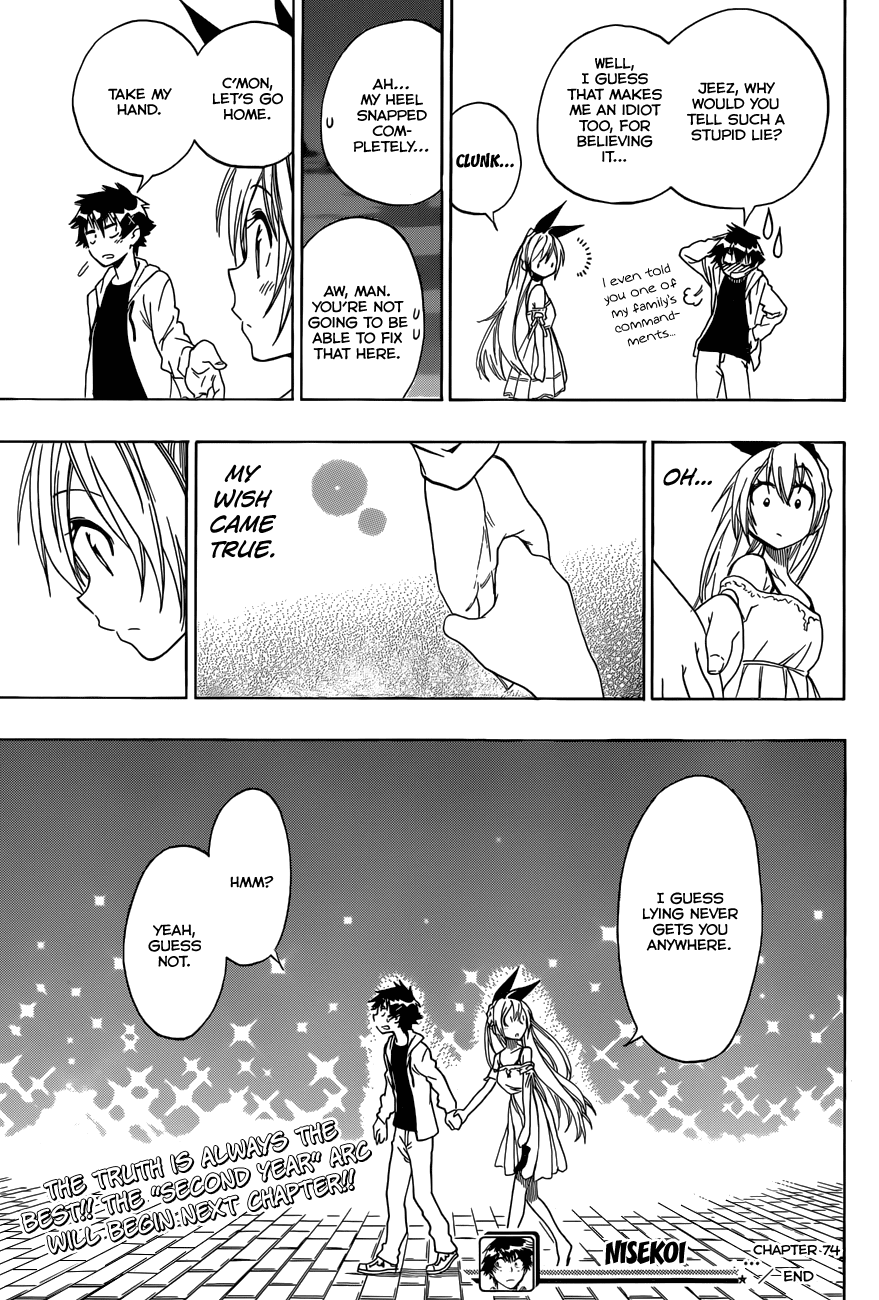 Nisekoi Chapter 74 page 20 - Chapter 74: A Huge Lie