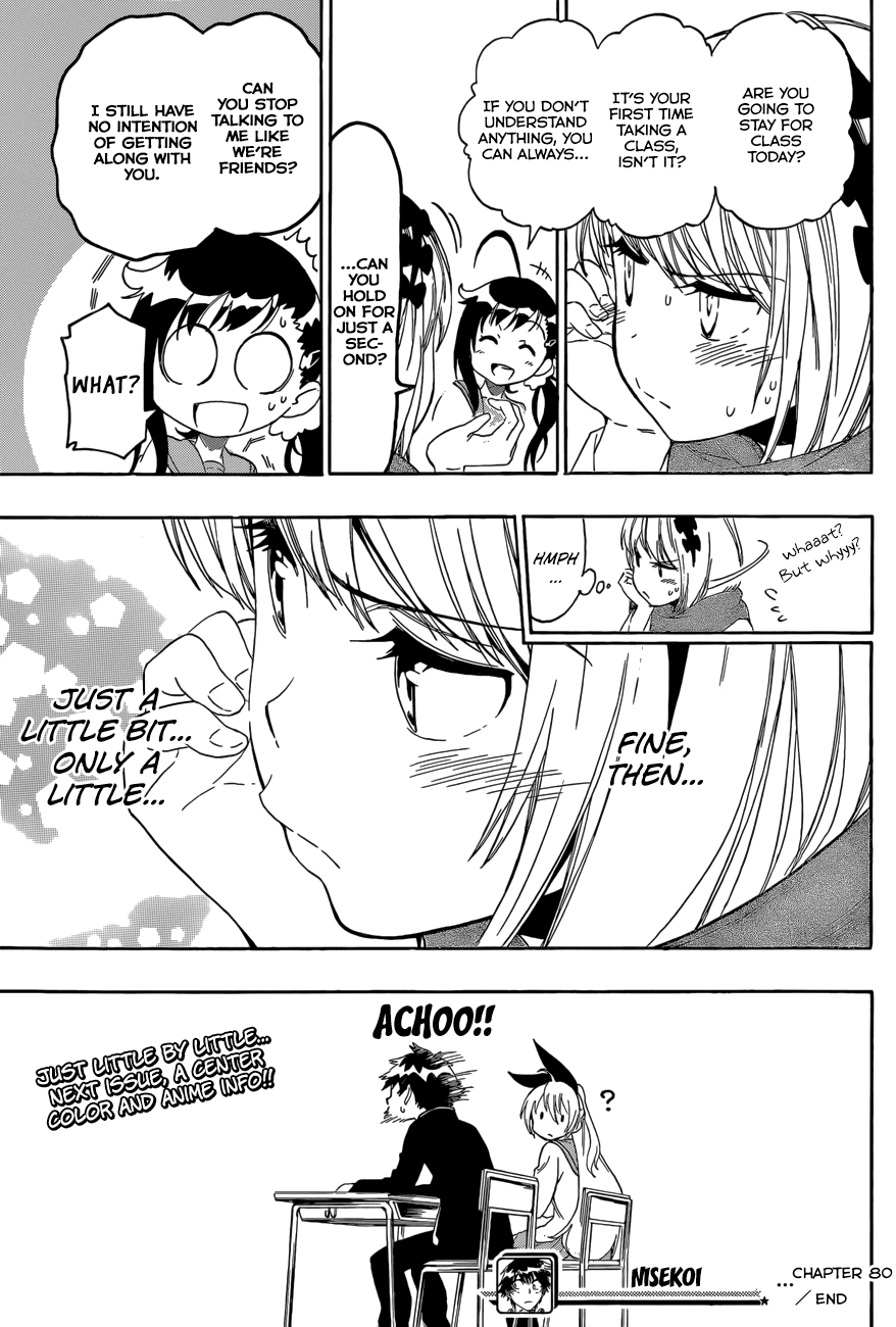 Nisekoi Chapter 80 page 20 - Chapter 80: Suspension Bridge