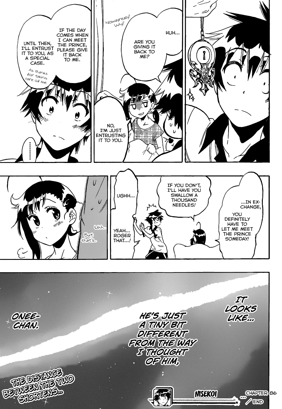 Nisekoi Chapter 86 page 20 - Chapter 86: Sick Visit