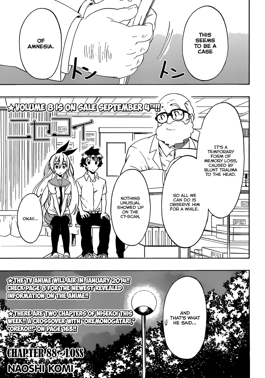 Nisekoi Chapter 88 page 2 - Chapter 88: Loss