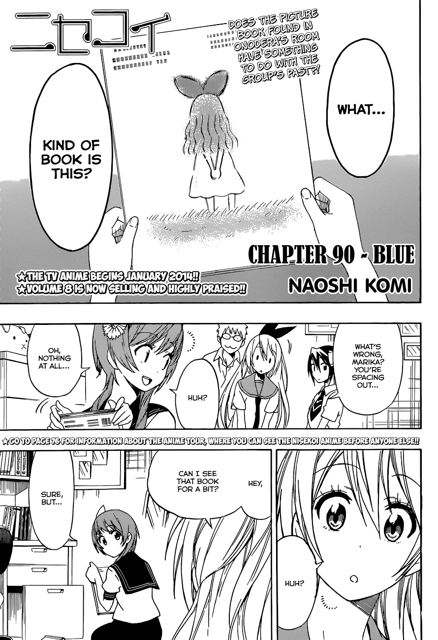 Nisekoi Chapter 90 page 2 - Chapter 90: Blue