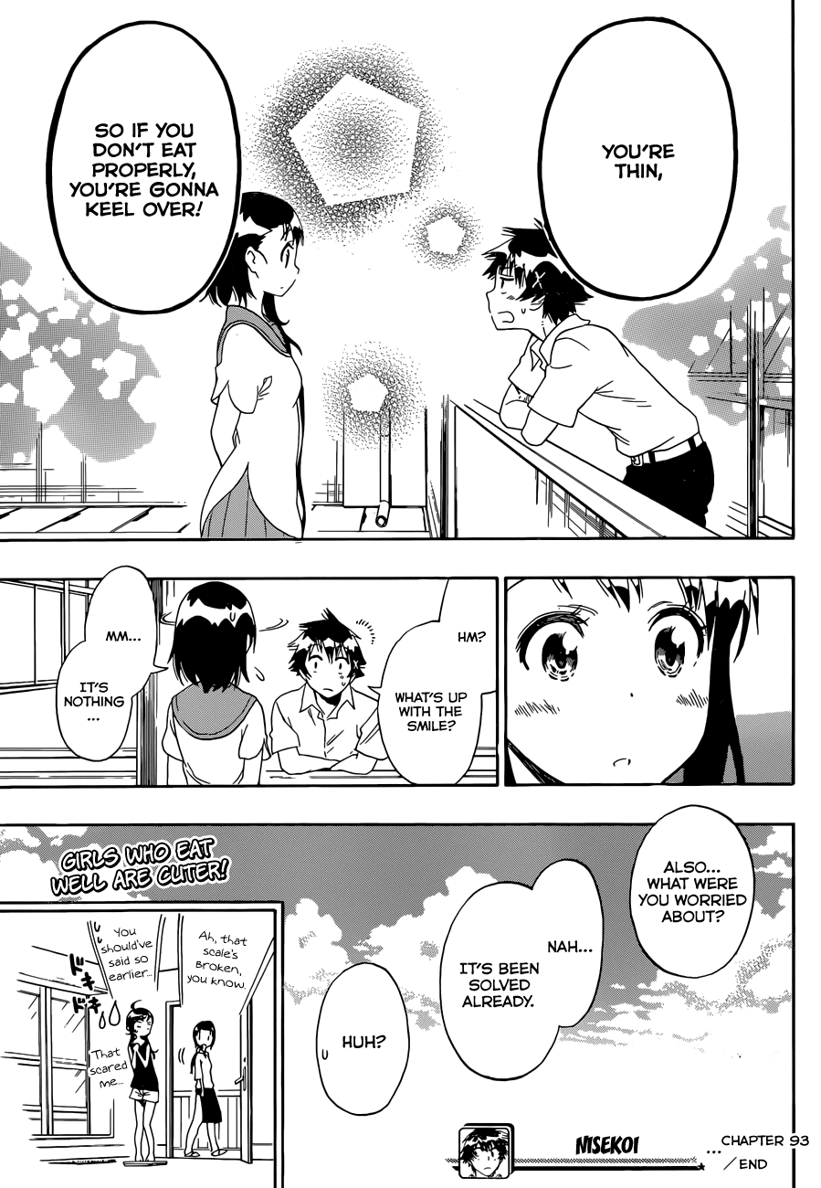 Nisekoi Chapter 93 page 20 - Chapter 93: I Want to Lose Weight
