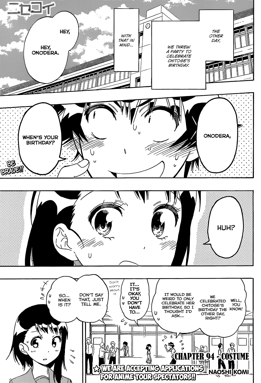 Nisekoi Chapter 94 page 2 - Chapter 94: Costume