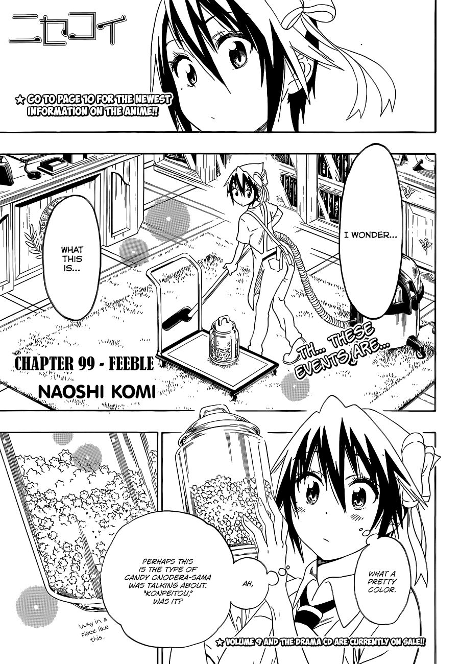 Nisekoi Chapter 99 page 2 - Chapter 99: Feeble