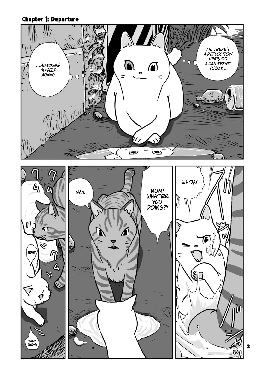No cats were harmed in this comic. Chapter 1 page 6 - Chapter 1: Departure