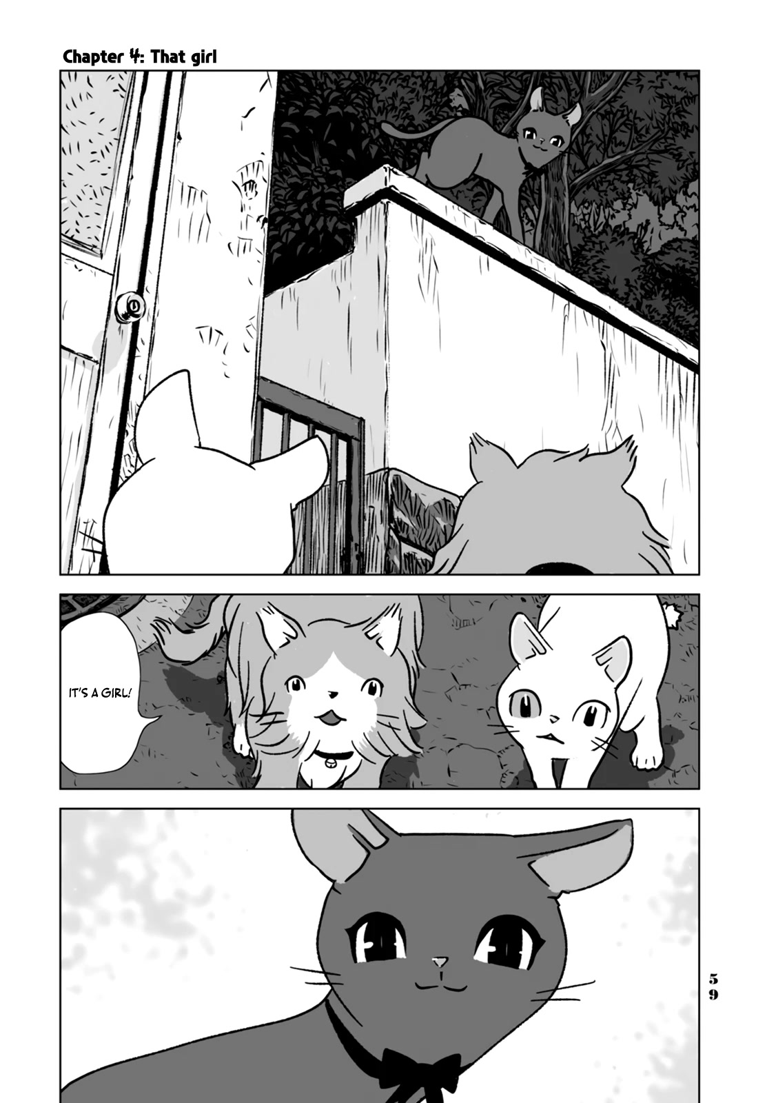 No cats were harmed in this comic. Chapter 4 page 1 - Chapter 4: That girl