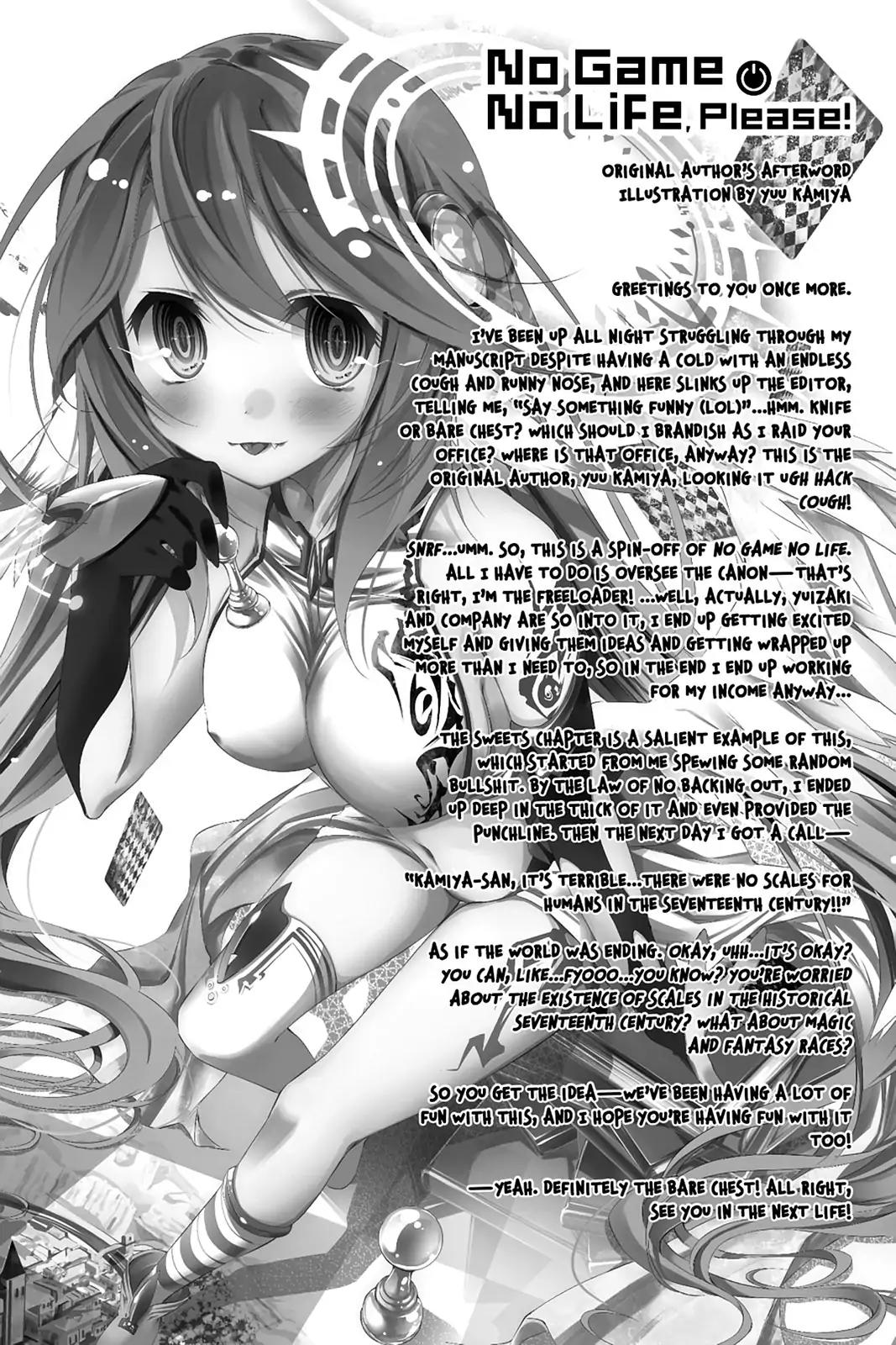 No Game No Life Desu! Chapter 10.6 page 1 - Vol.2 Afterword
