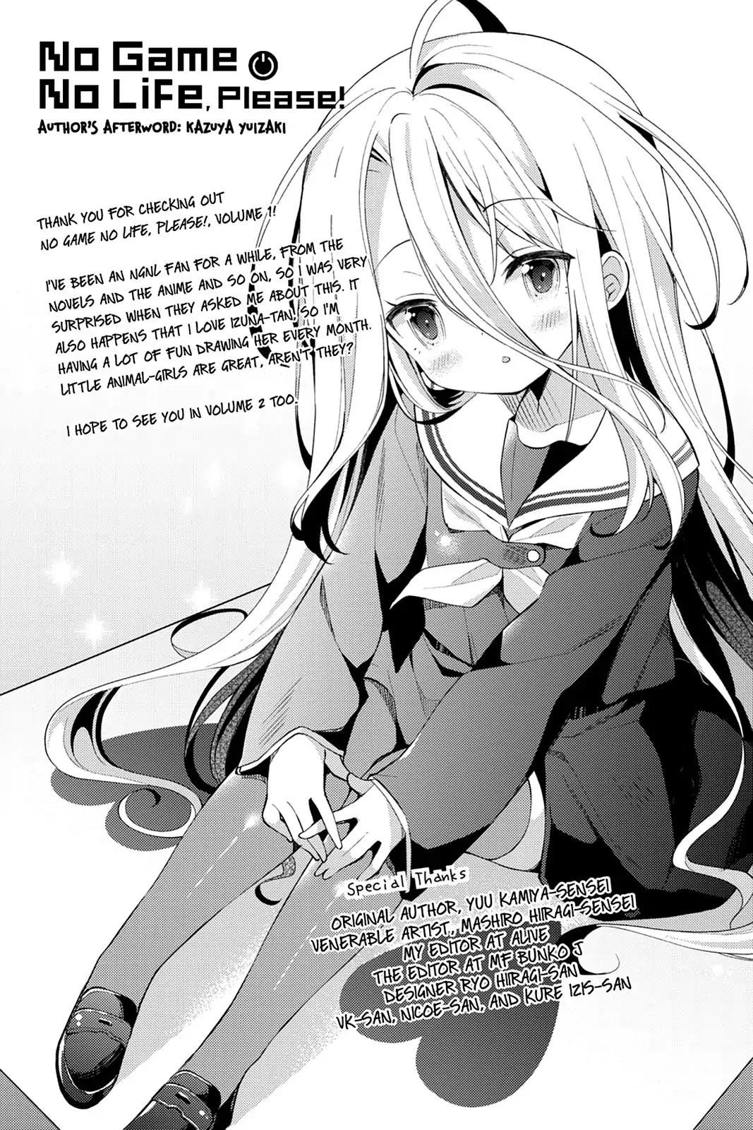 No Game No Life Desu! Chapter 5.5 page 4 - Vol.1 Afterword