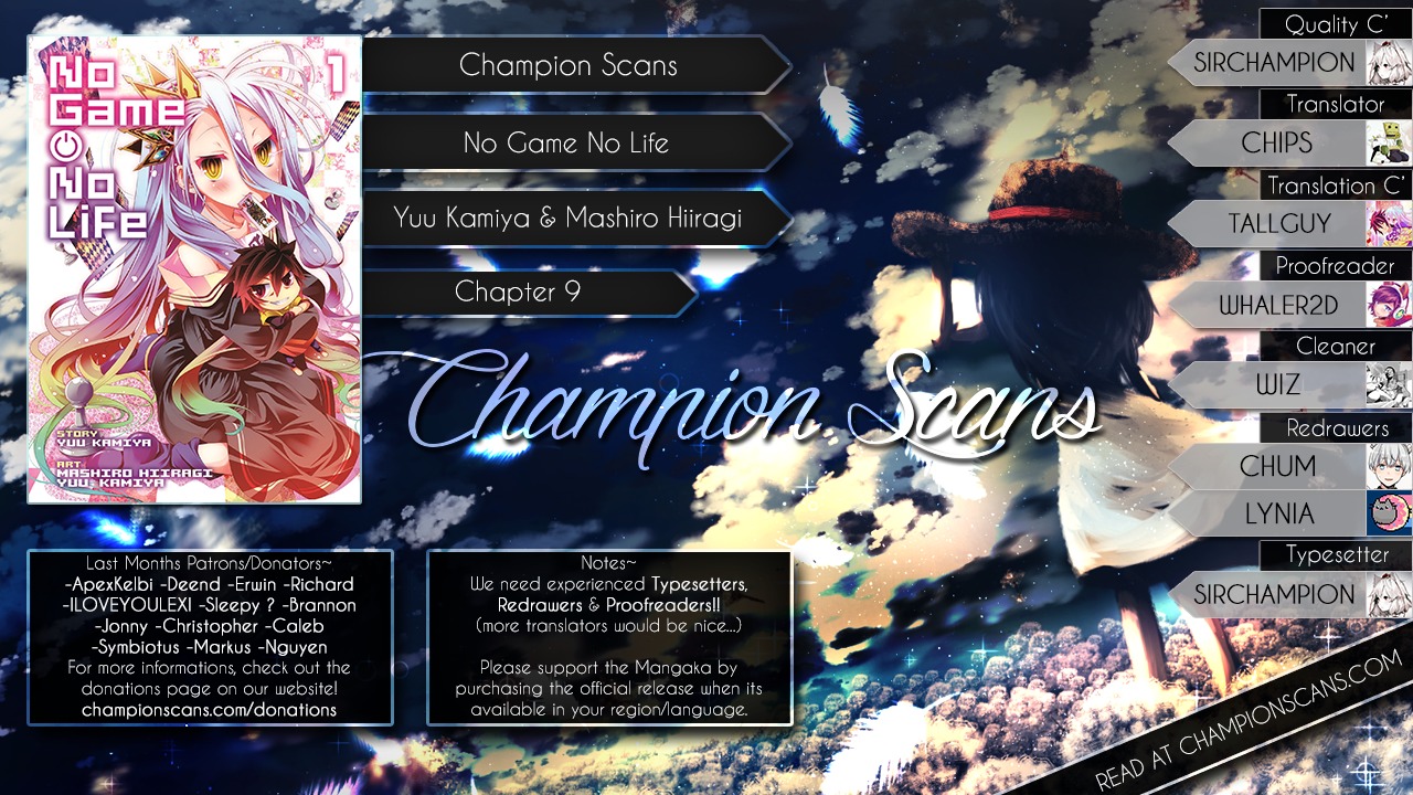 No Game No Life Chapter 9 page 1 - Chapter 9