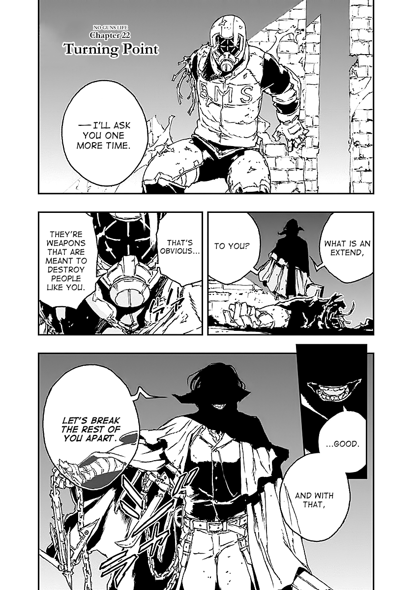 No Guns Life Chapter 22 page 1 - Chapter 22: Turning Point