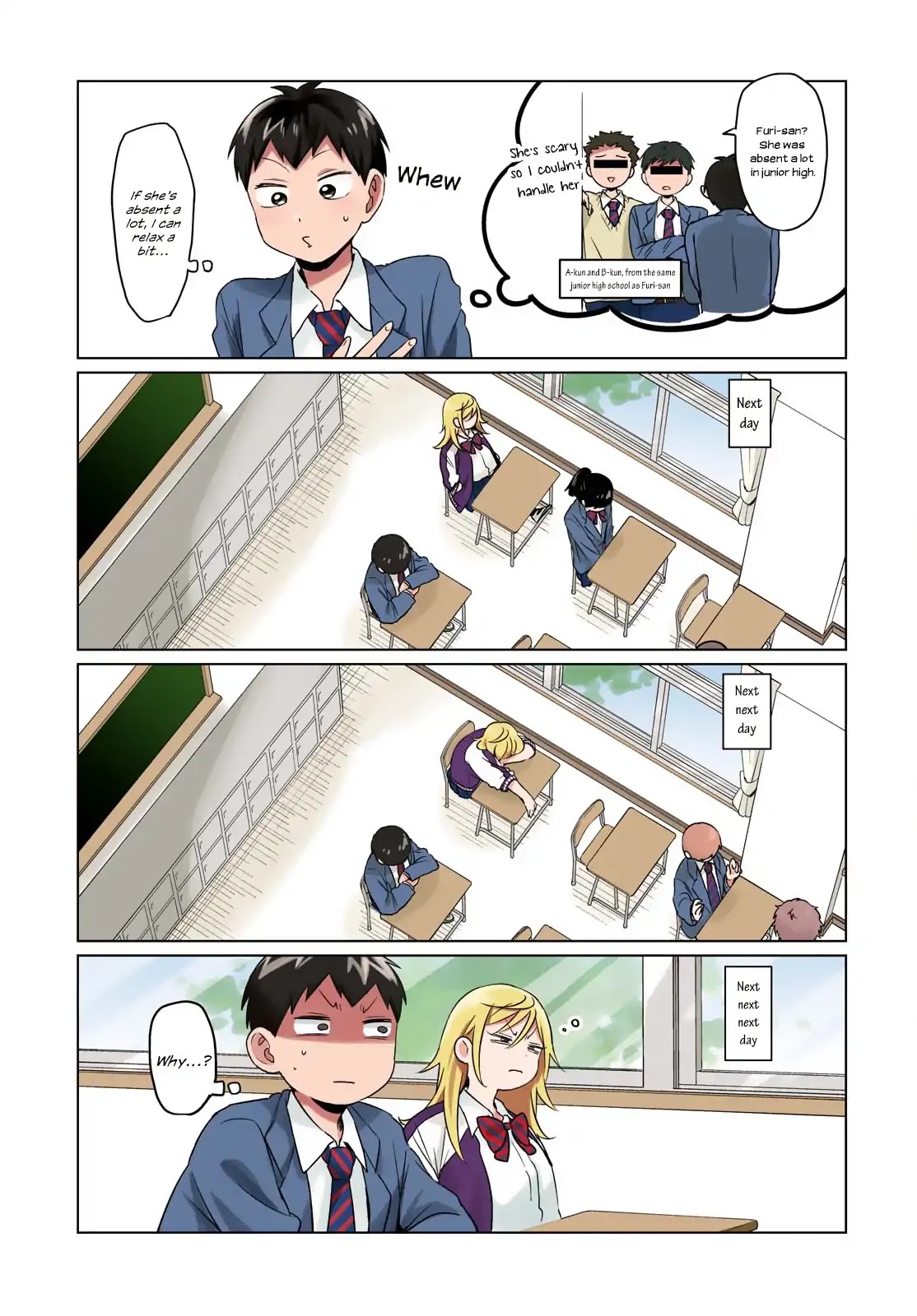 No Matter What You Say, Furi-san is Scary. Chapter 2 page 1 - Chapter 2