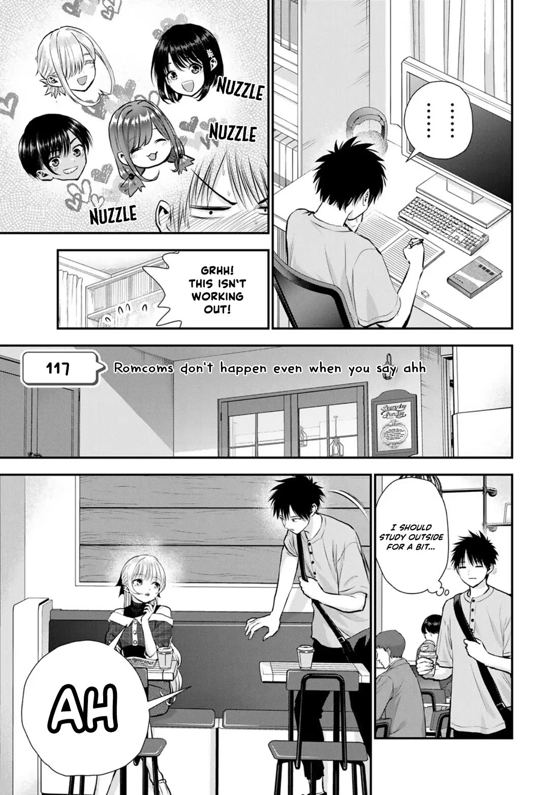No More Love With the Girls Chapter 117 page 1 - Chapter 117: Romcoms don‘t happen even when you say ahh
