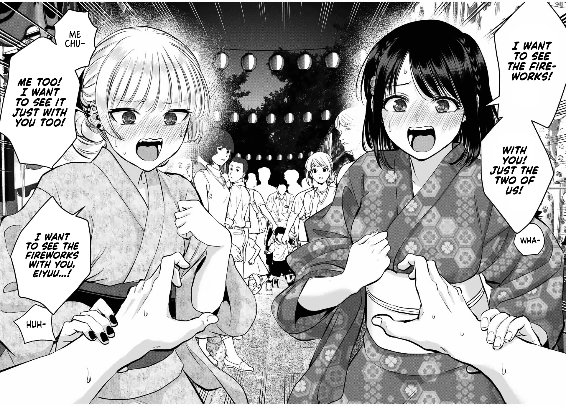 No More Love With the Girls Chapter 24 page 12 - Chapter 24: Romcoms don't happen because you're enjoying the festival too much