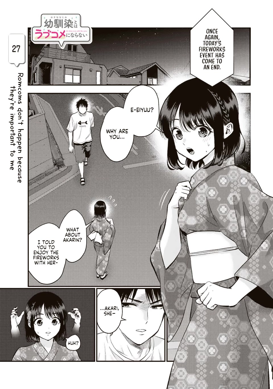No More Love With the Girls Chapter 27 page 1 - Chapter 27: Romcoms Don't Happen Because They're Important to Me