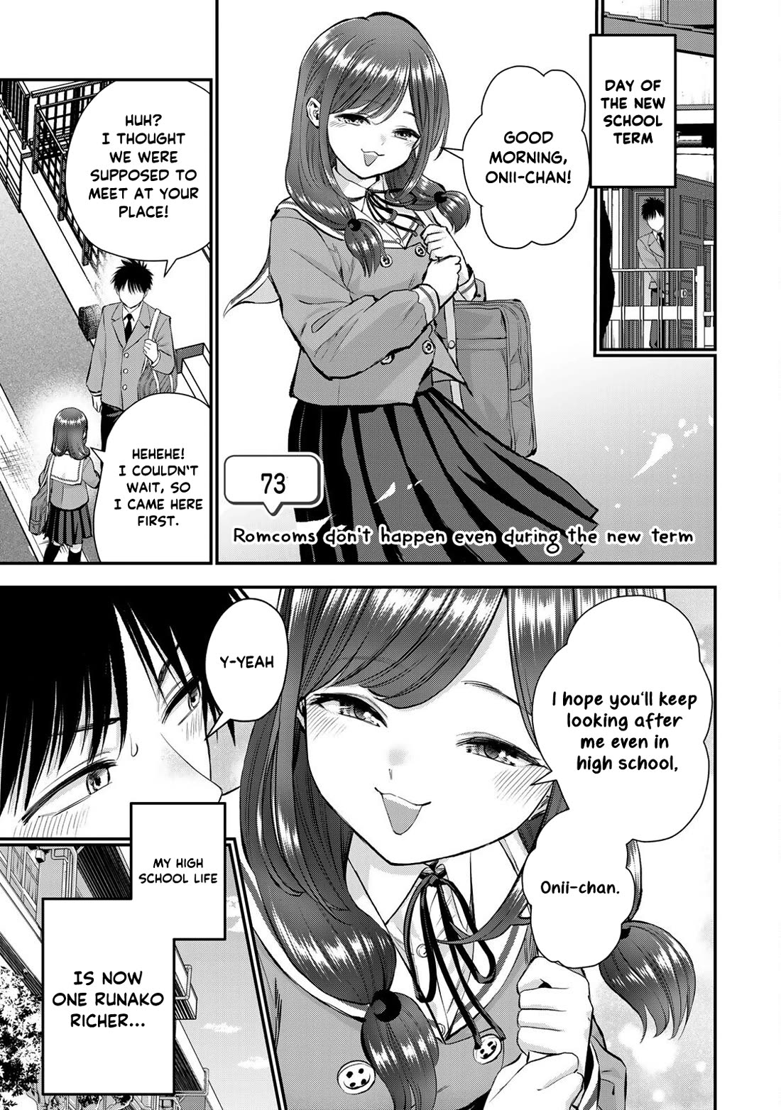 No More Love With the Girls Chapter 73 page 1 - Chapter 73: Romcoms don‘t happen even during the new term