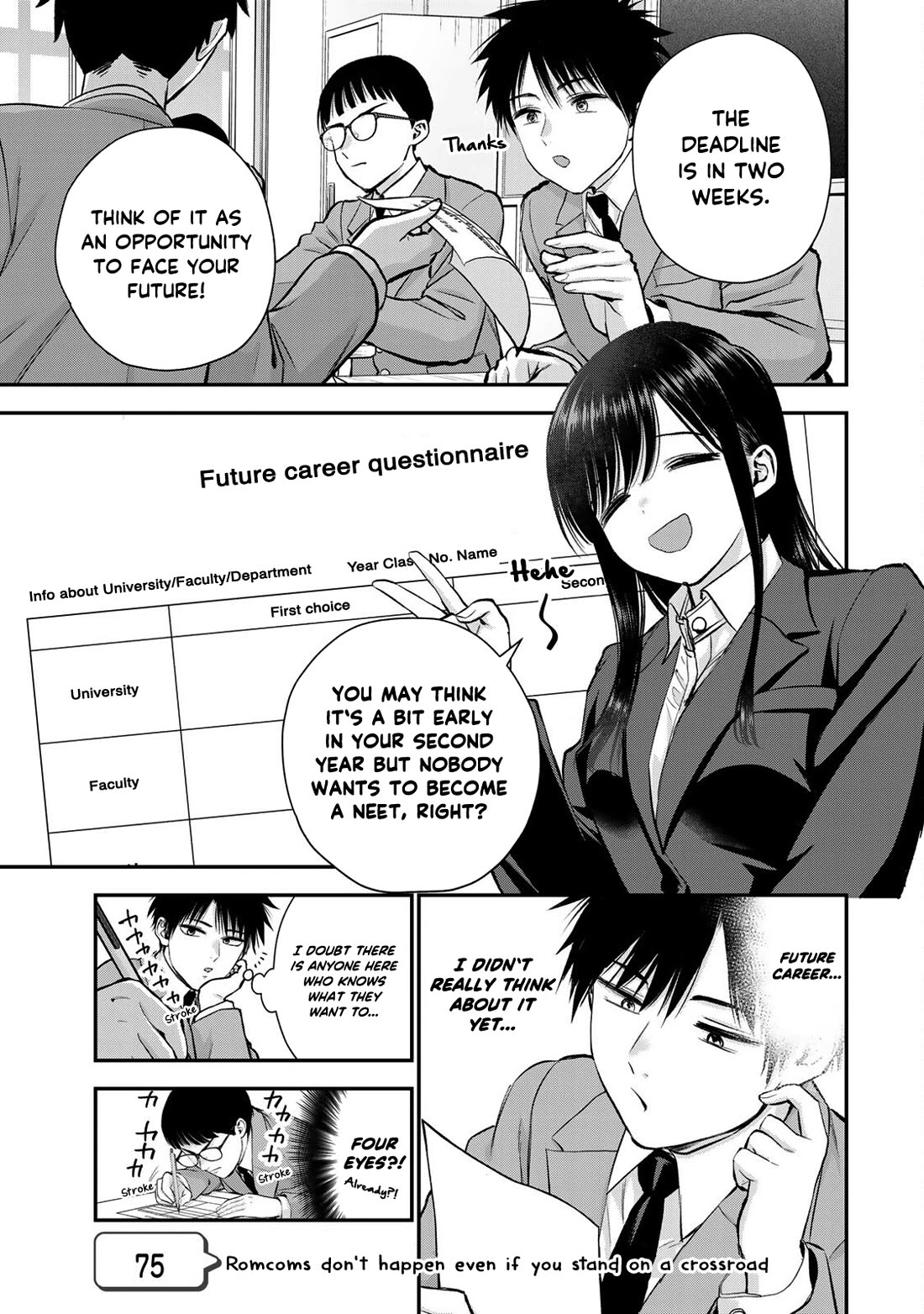 No More Love With the Girls Chapter 75 page 1 - Chapter 75: Romcoms don‘t happen even if you stand on a crossroad