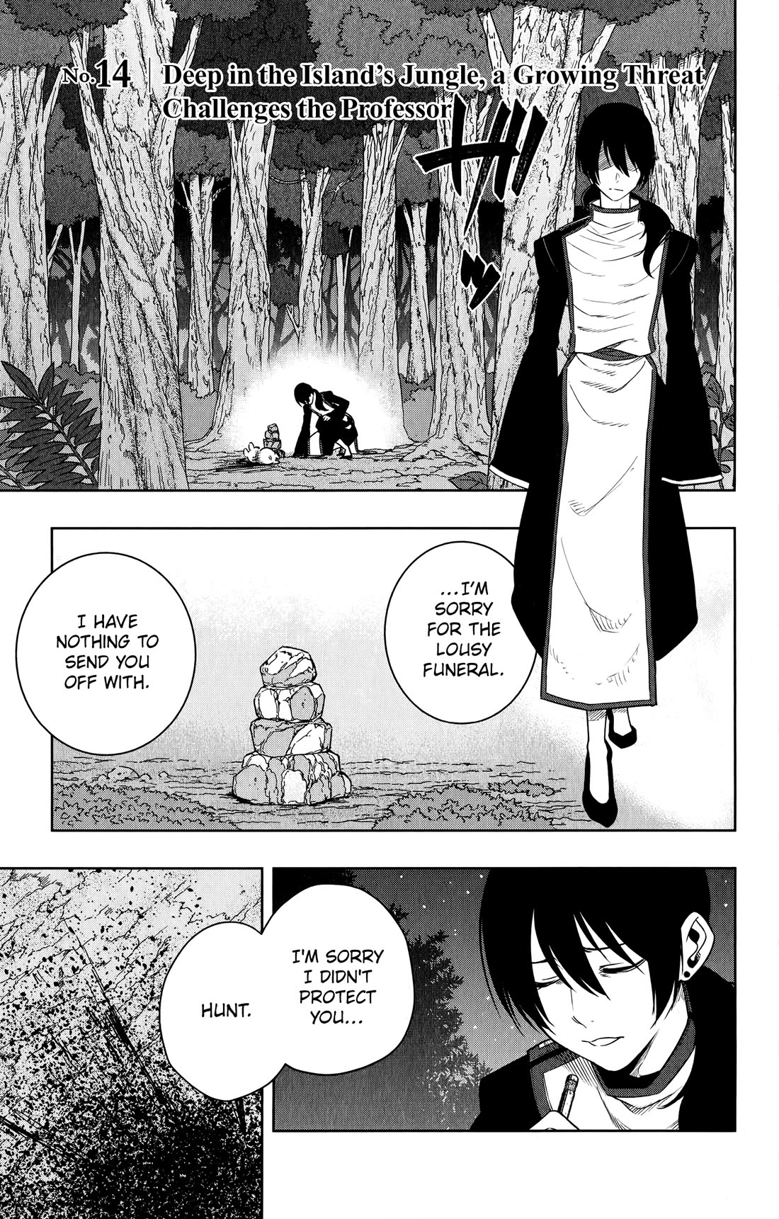 Noah's Notes Chapter 14 page 2 - Chapter 14: Deep in the Island's Jungle, a Growing Threat Challenges the Professor