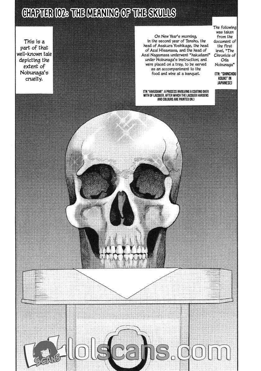 Nobunaga no Chef Chapter 102 page 4 - Chapter 102: The Meaning of the Skulls