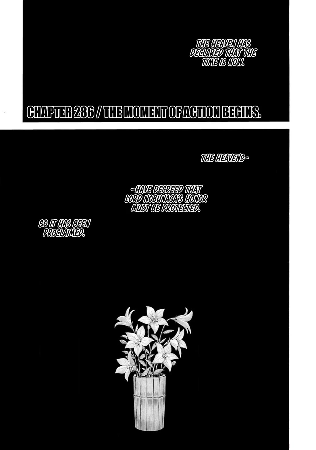 Nobunaga no Chef Chapter 286 page 1 - Chapter 286: THE MOMENT OF ACTION BEGINS