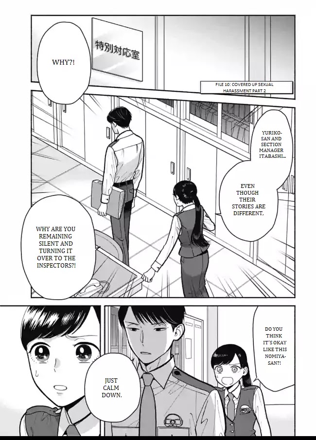 Nomiya Keibuho wa Yurusanai Chapter 10 page 1 - Chapter 10: Covered Up Sexual Harassment Part 2