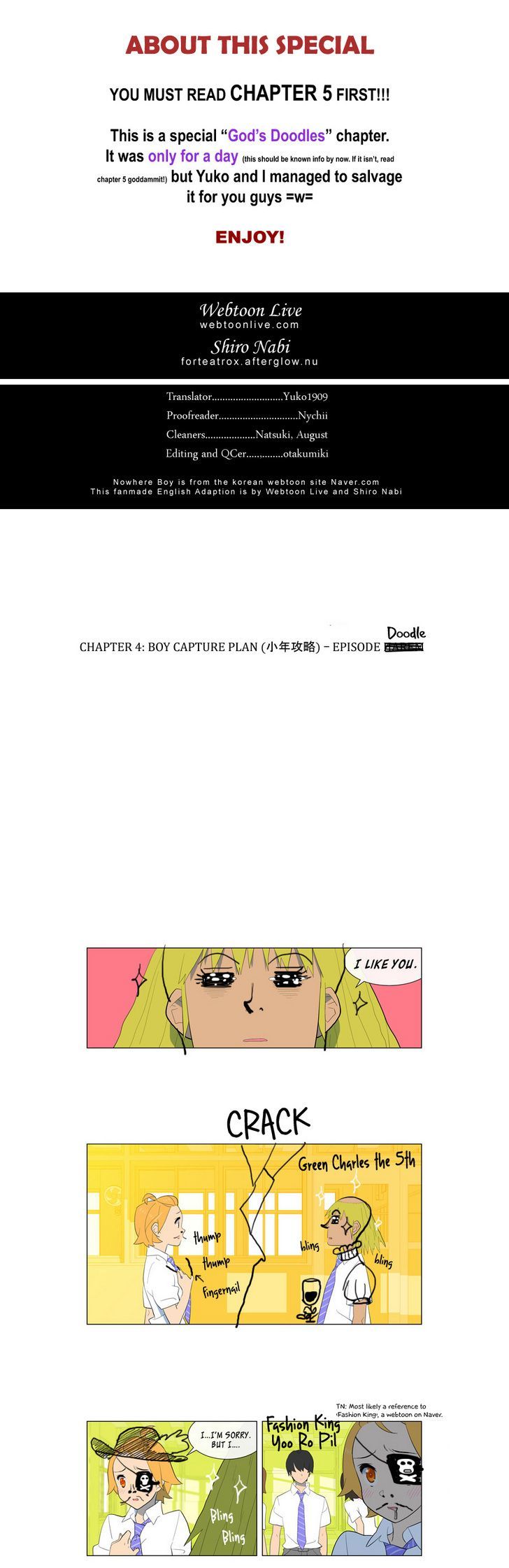 Nowhere Boy Chapter 4.5 page 1 - Chapter 4.5
