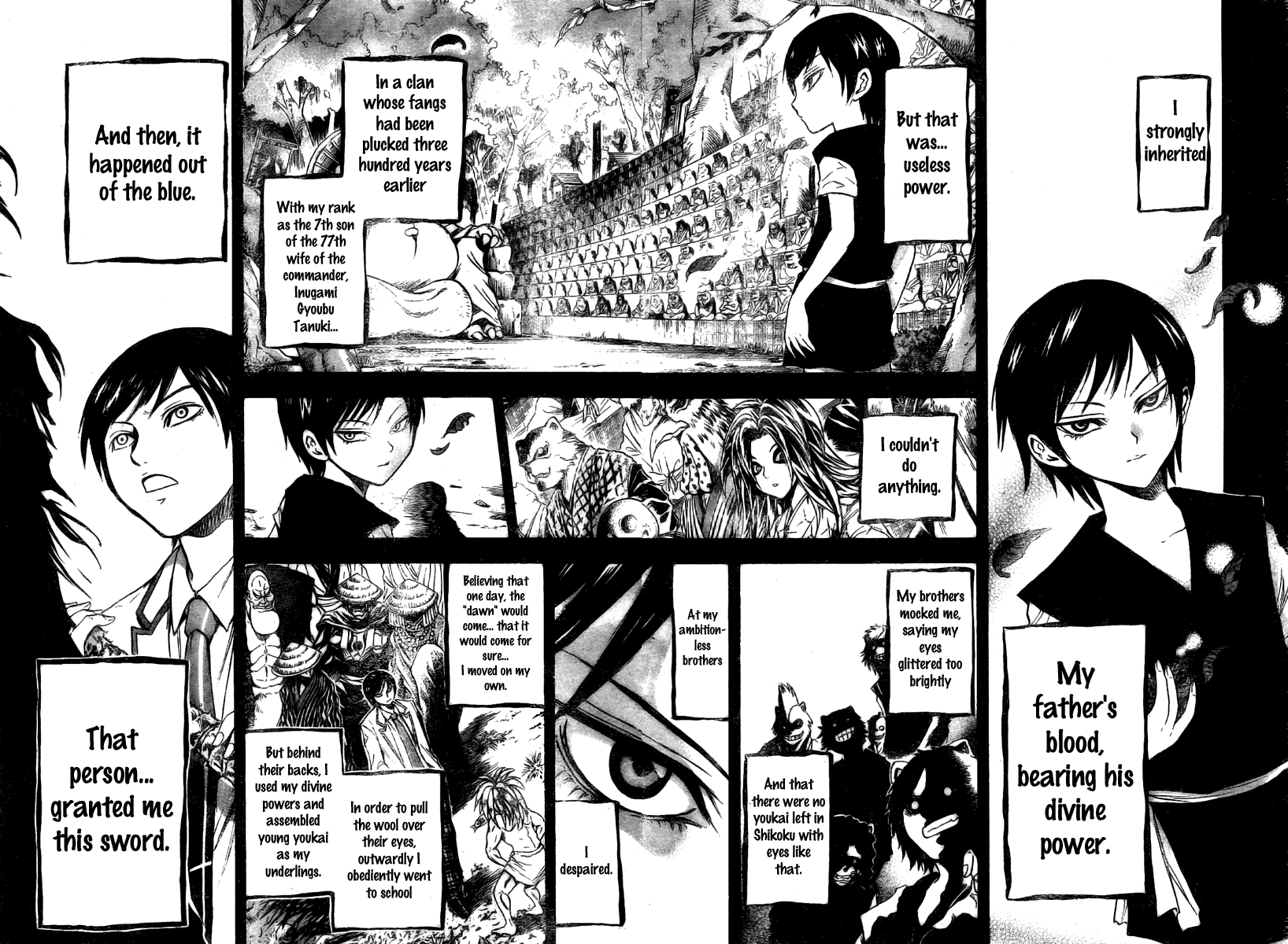 Nurarihyon no Mago Chapter 46 page 8 - Chapter 46: Inugami Gyoubu Tanuki Tamazuki