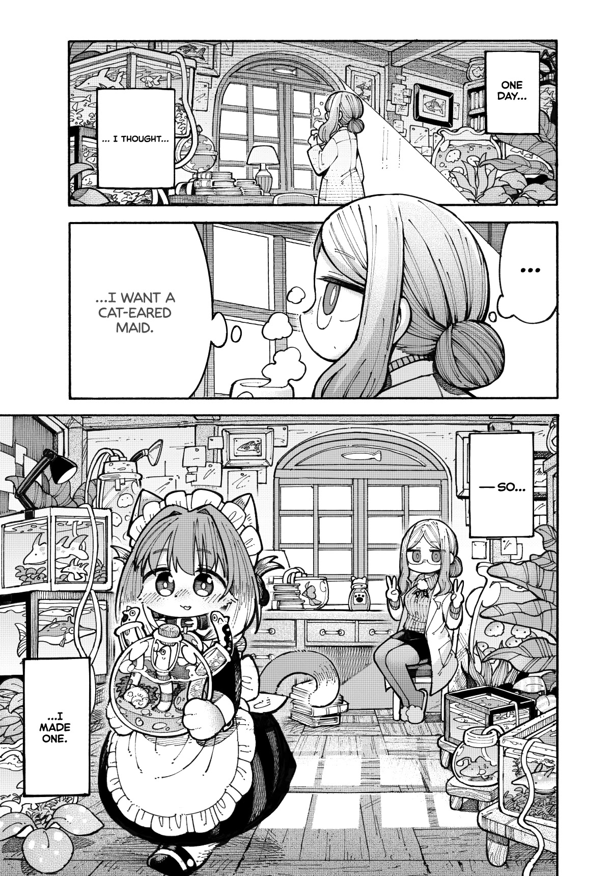 Nyako and Professor Chapter 1 page 1 - Chapter 1: Adding "Nya"