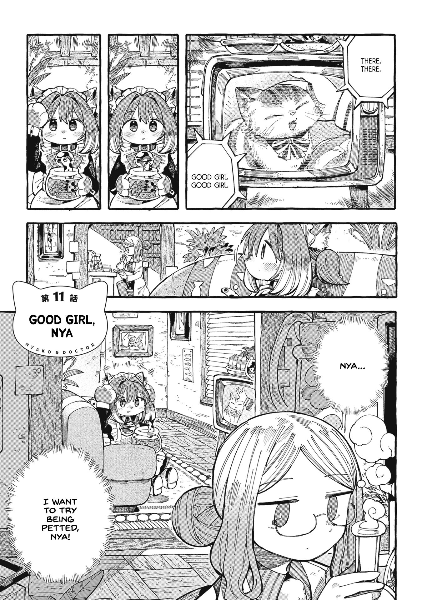 Nyako and Professor Chapter 11 page 1 - Chapter 11: Good Girl, Nya
