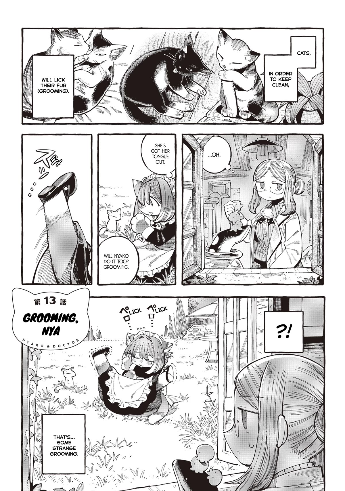 Nyako and Professor Chapter 13 page 1 - Chapter 13: Grooming, Nya