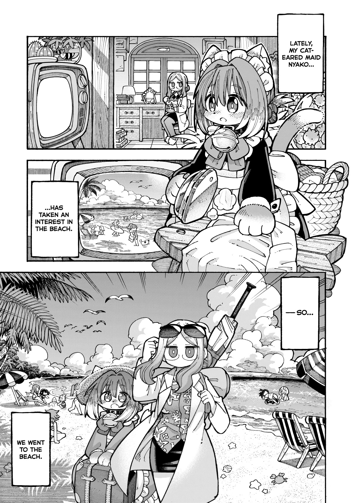 Nyako and Professor Chapter 2 page 1 - Chapter 2: Embarassing Swimsuit