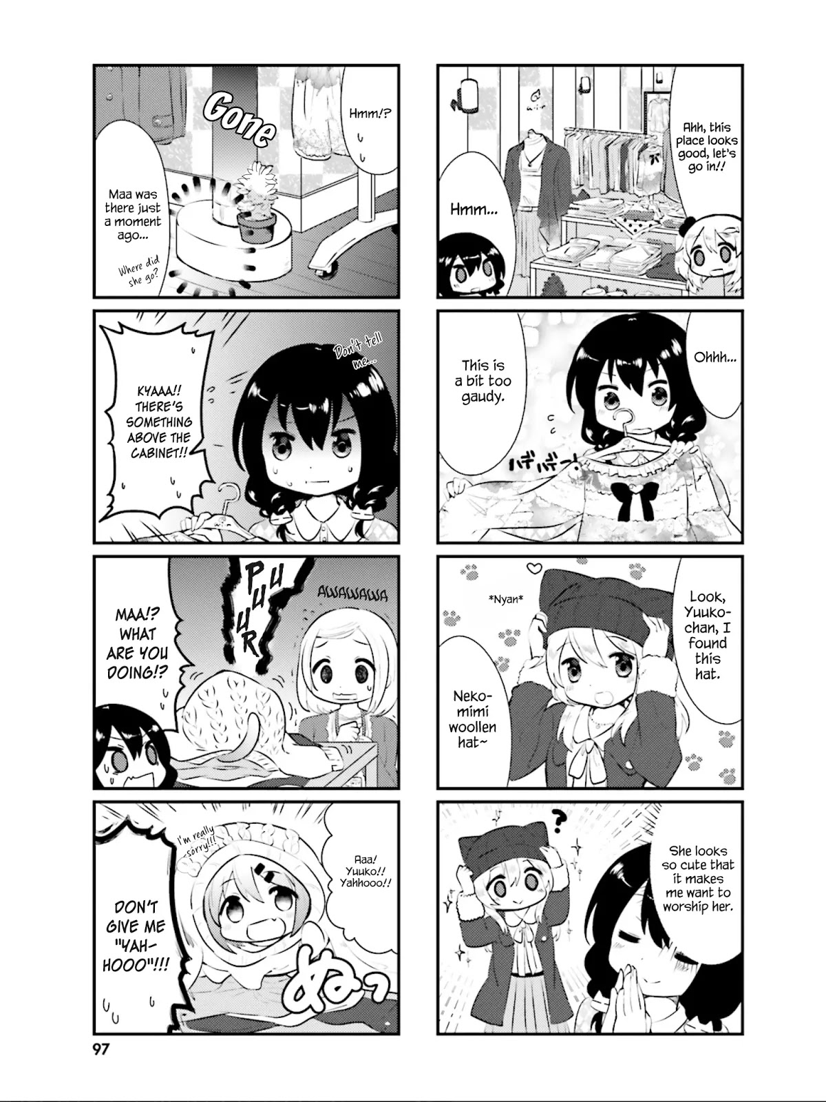 Nyanko Days Chapter 10 page 4 - Chapter 10: 2 Girls + 1 Cat Shopping