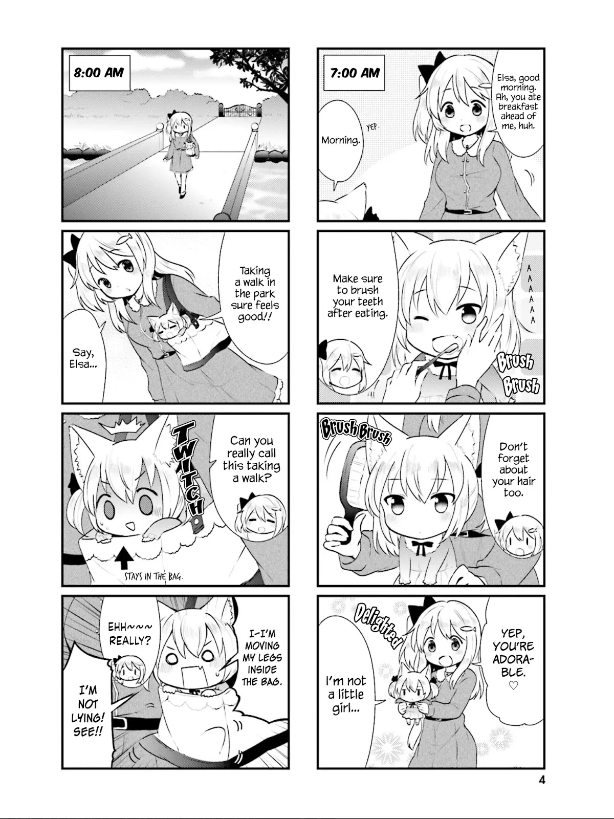 Nyanko Days Chapter 14 page 5 - Chapter 14: A Day in Elsa's Life