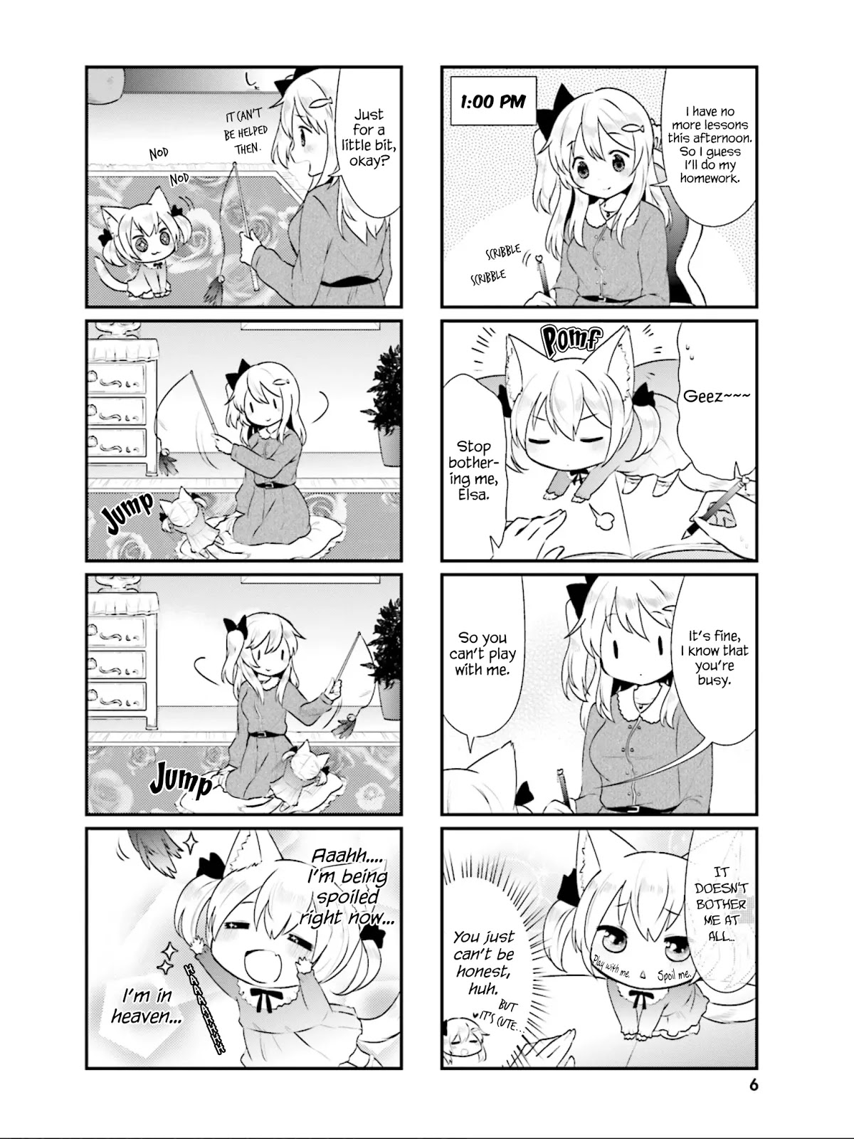 Nyanko Days Chapter 14 page 7 - Chapter 14: A Day in Elsa's Life