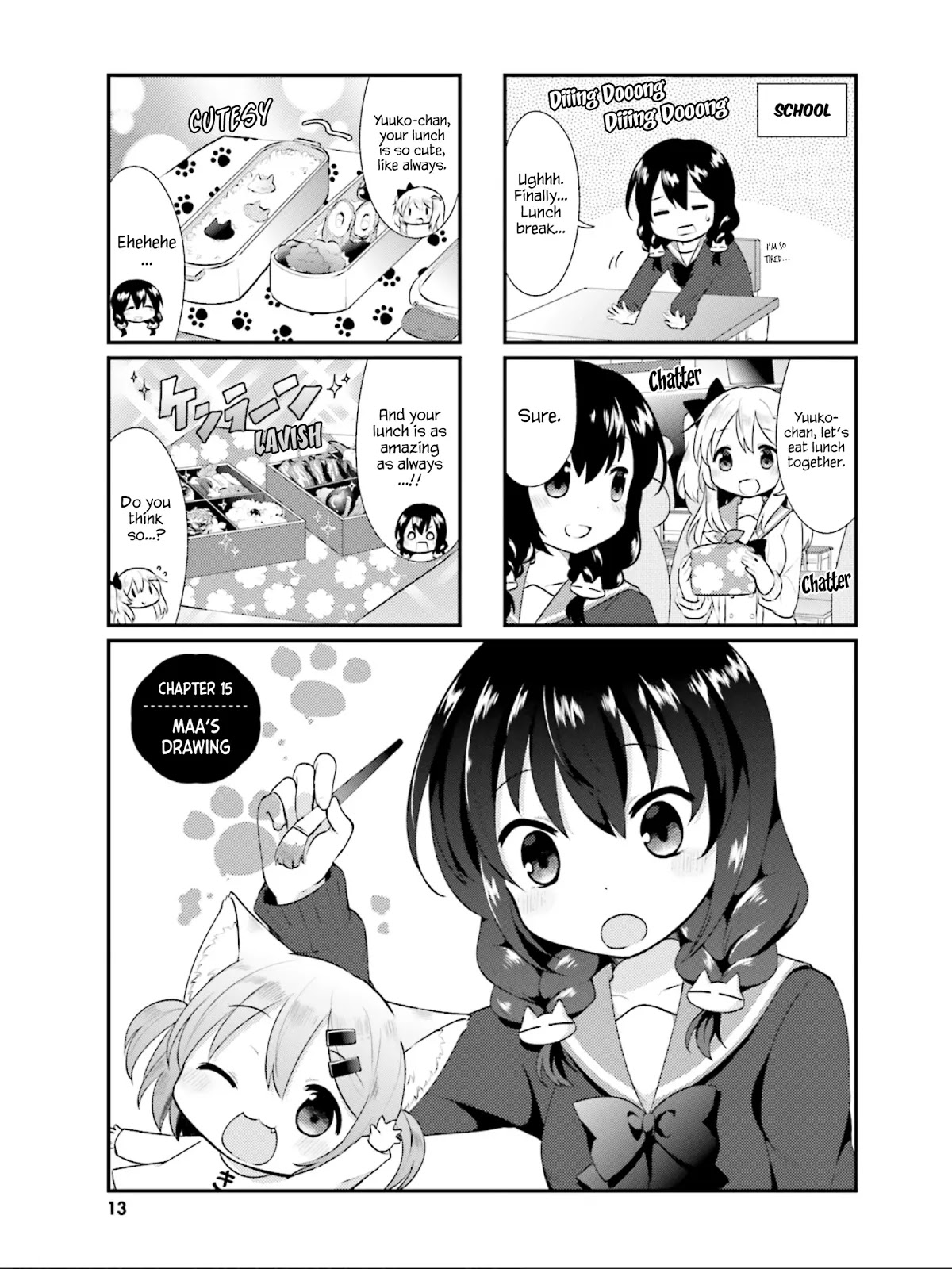 Nyanko Days Chapter 15 page 2 - Chapter 15: Maa's Drawing