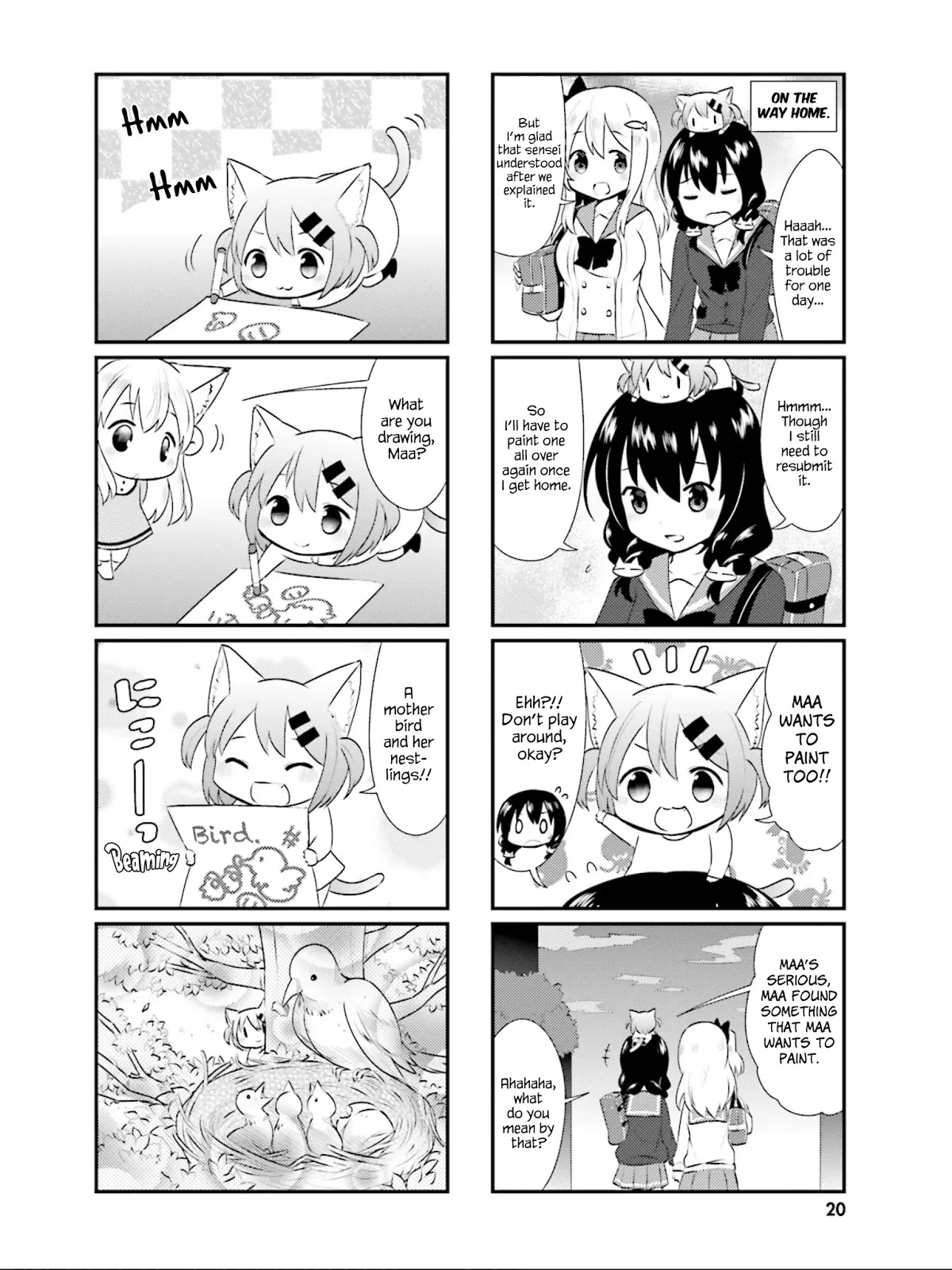 Nyanko Days Chapter 15 page 9 - Chapter 15: Maa's Drawing