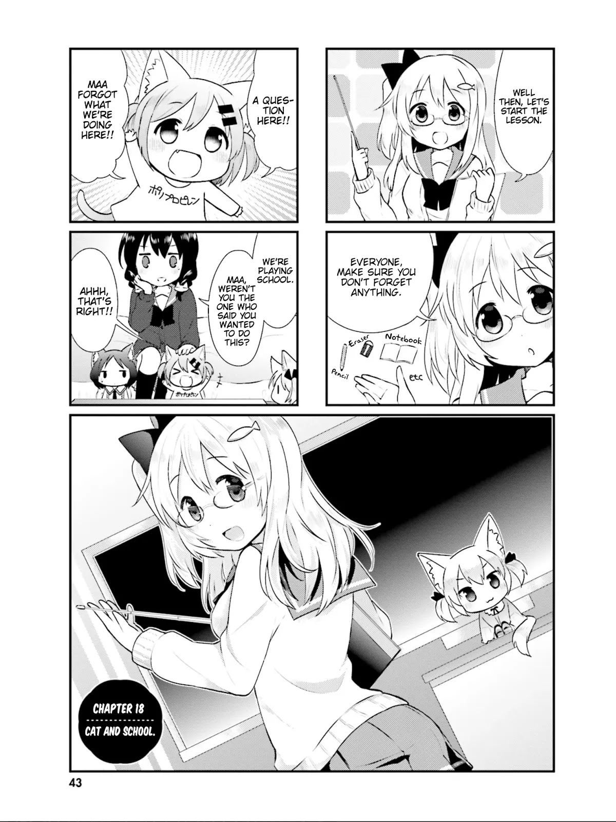 Nyanko Days Chapter 18 page 2 - Chapter 18: Cat and School