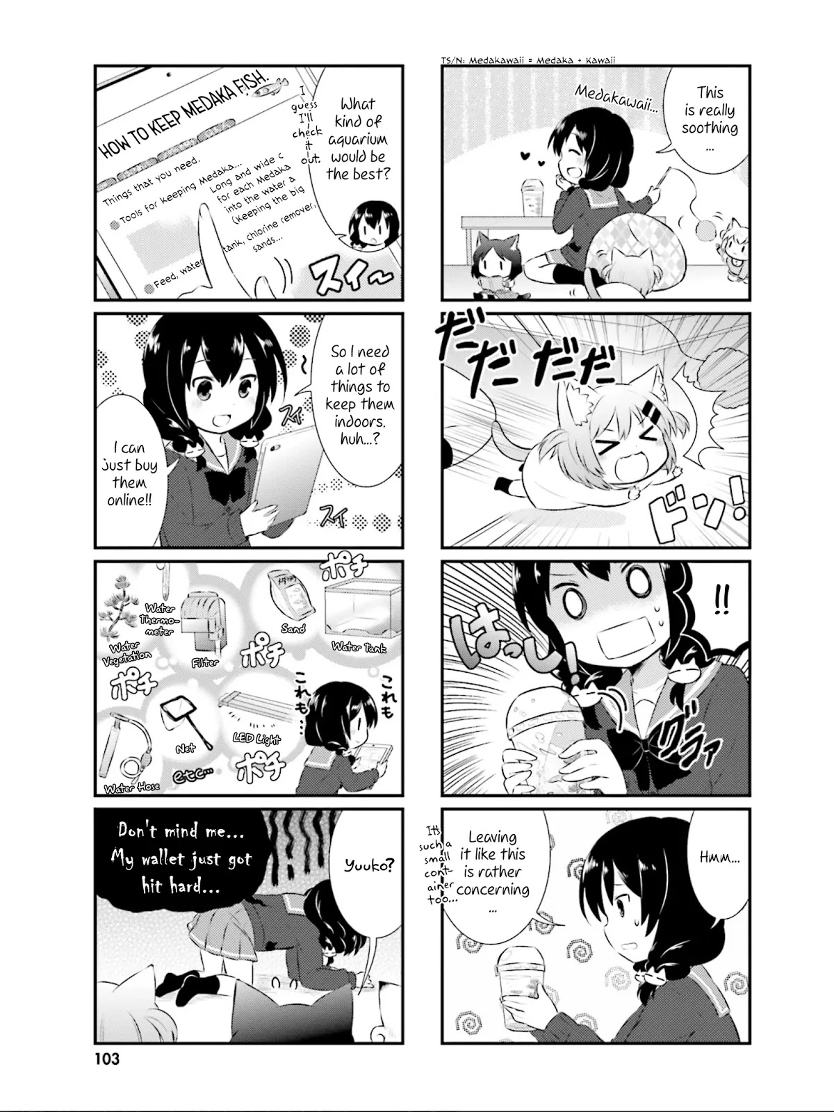 Nyanko Days Chapter 24 page 4 - Chapter 24: Yuuko Keeping Medaka