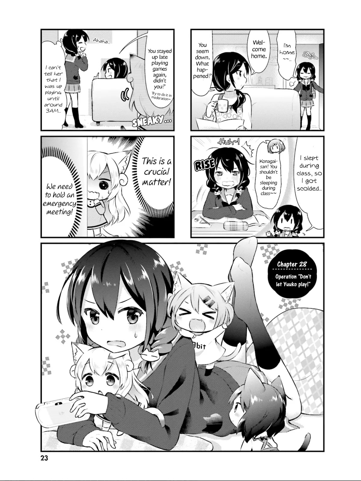 Nyanko Days Chapter 28 page 2 - Chapter 28: Operation "Don't Let Yuuko Play!"
