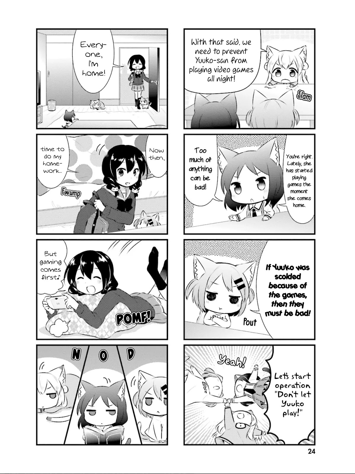 Nyanko Days Chapter 28 page 3 - Chapter 28: Operation "Don't Let Yuuko Play!"