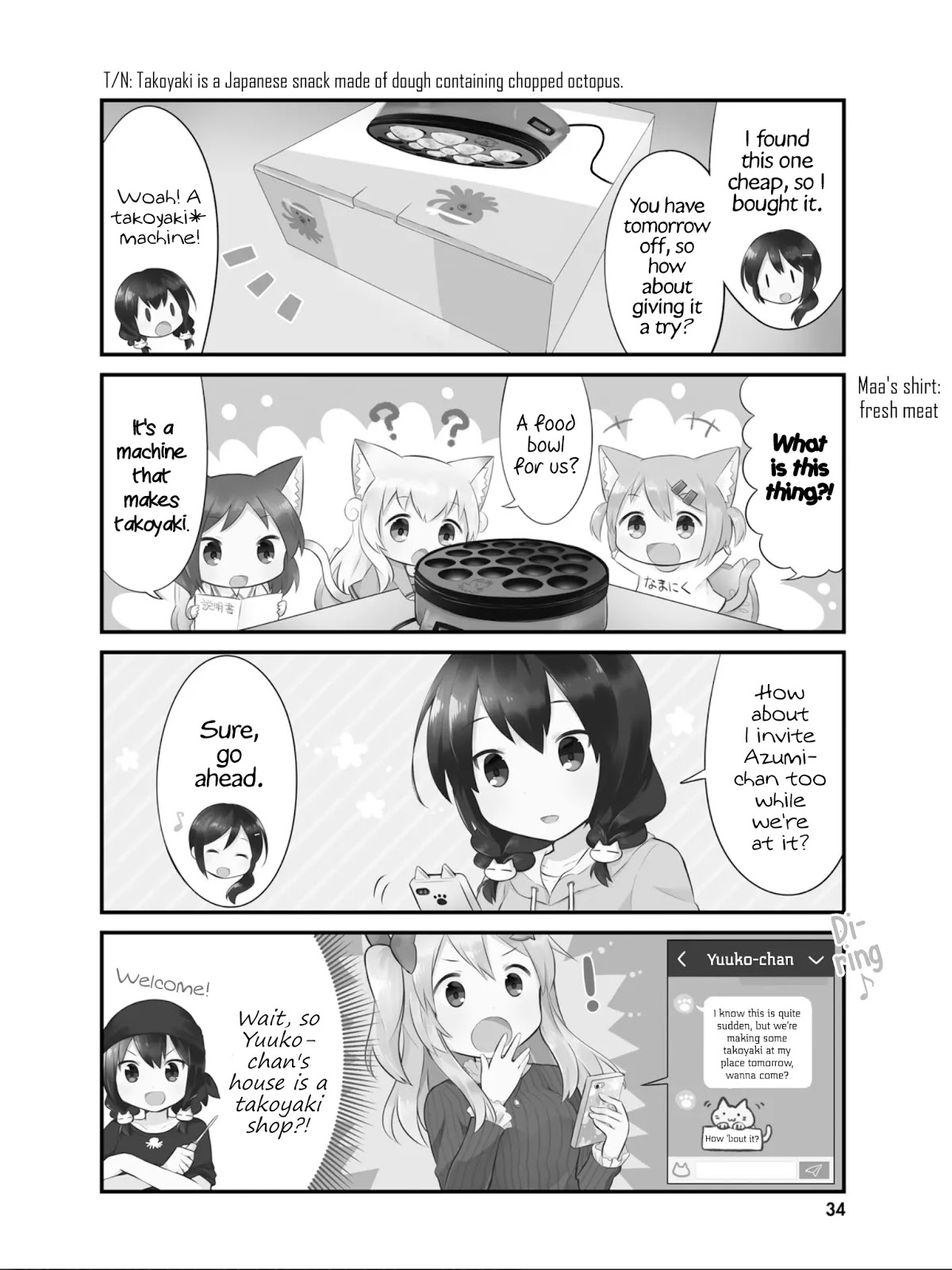 Nyanko Days Chapter 29 page 3 - Chapter 29: A Takoyaki Party With the Nyanko