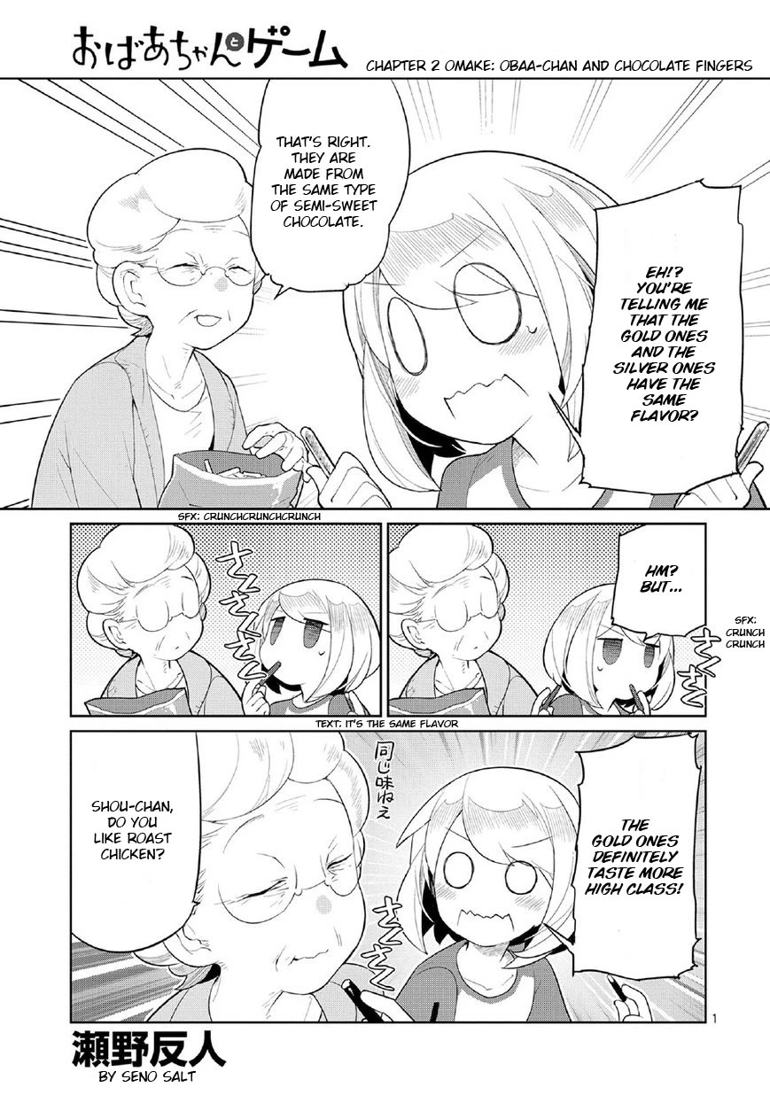 Obaa-chan to Game Chapter 2.1 page 1 - Chapter 2.1: Obaa-chan and Chocolate Fingers
