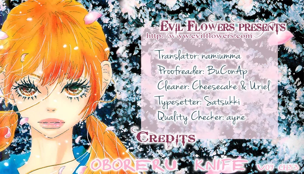 Oboreru Knife Chapter 33 page 1 - Chapter 33: The Firecracker That Lingers in My Sight
