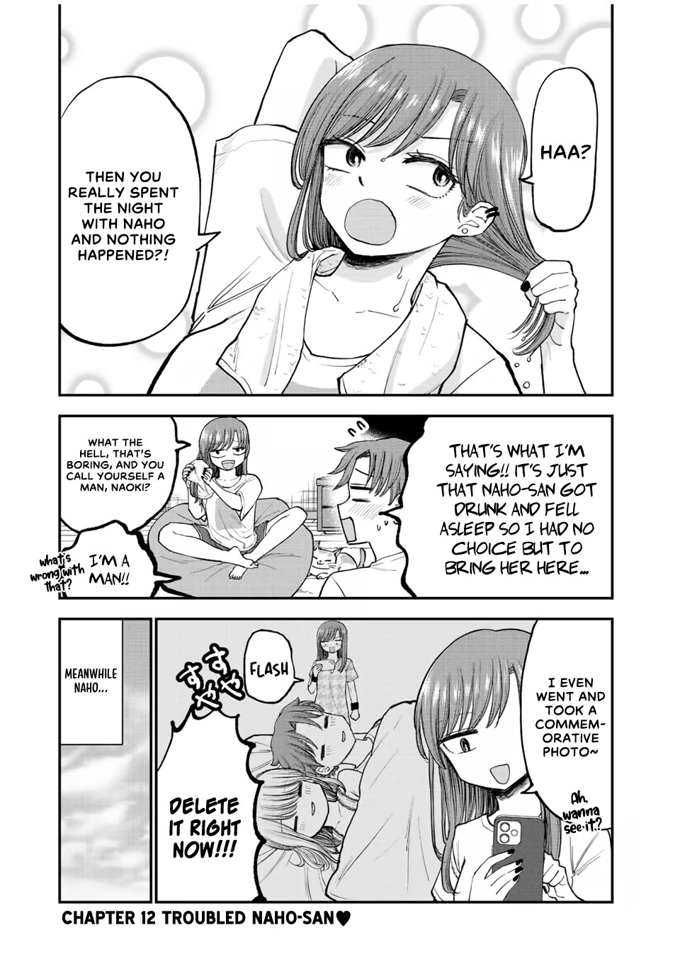 Occhoko Doji Onee-san Chapter 12 page 1 - Chapter 12: Troubled Naho-San♥️
