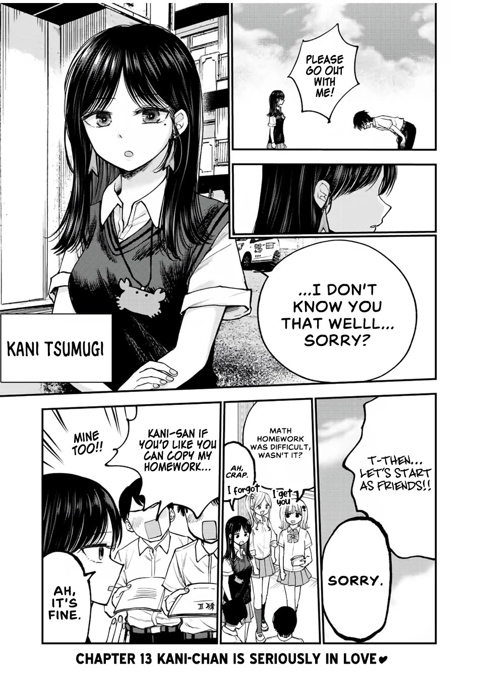Occhoko Doji Onee-san Chapter 13 page 1 - Chapter 13: Kani-chan is seriously in love❤️