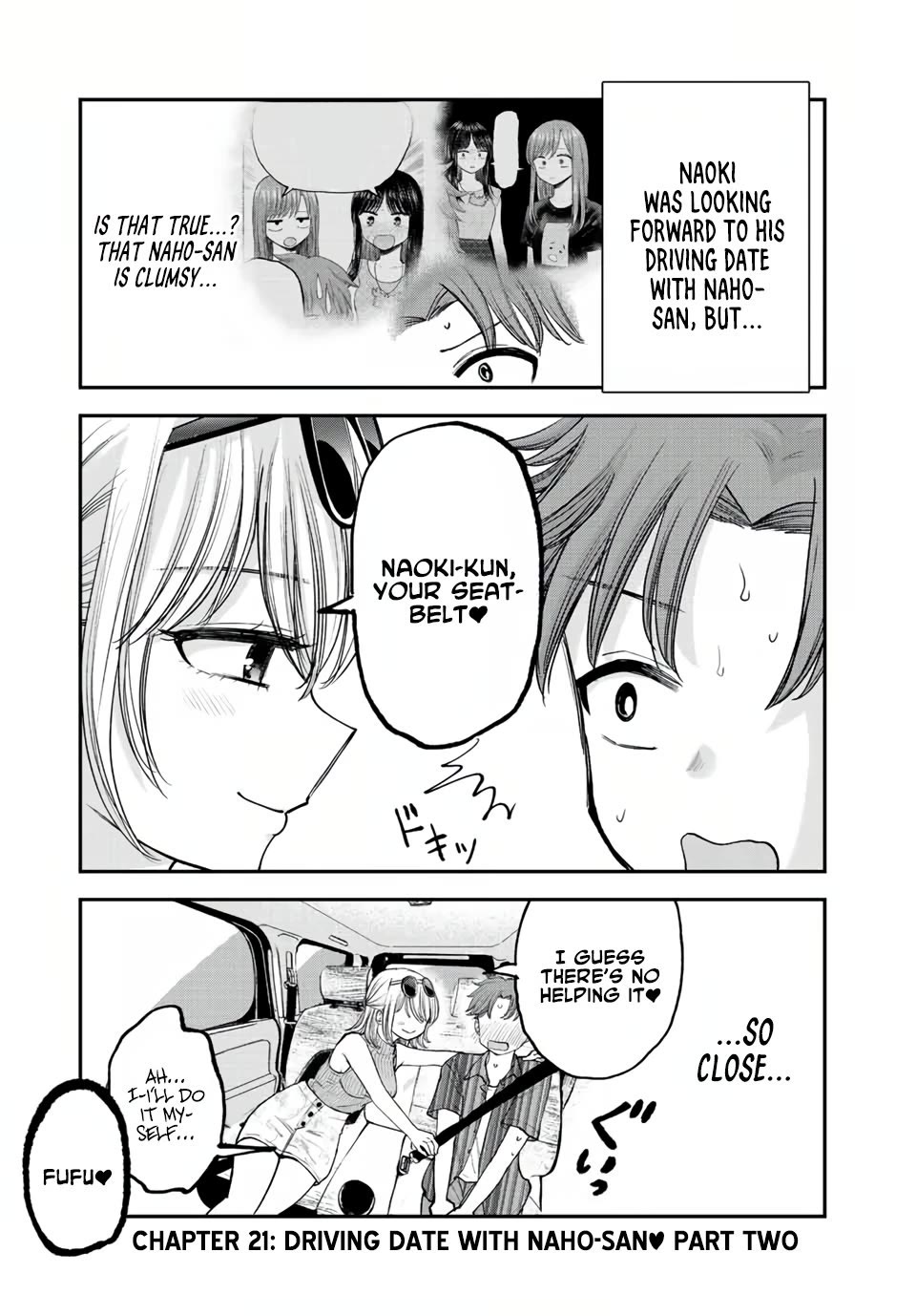 Occhoko Doji Onee-san Chapter 21 page 1 - Chapter 21: DRIVING DATE WITH NAHO-SAN ♥️ PART TWO