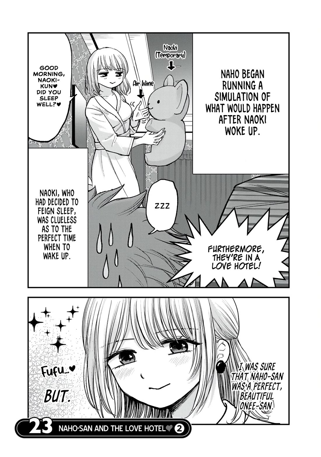 Occhoko Doji Onee-san Chapter 23 page 1 - Chapter 23: NAHO-SAN AND THE LOVE HOTEL♥️ PART TWO