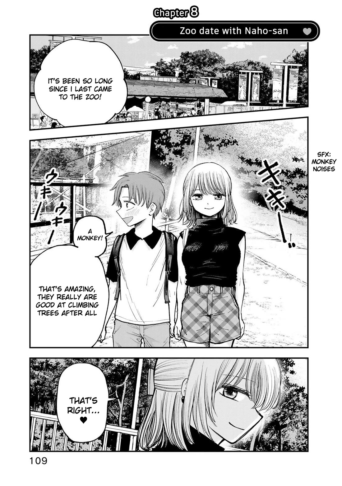 Occhoko Doji Onee-san Chapter 8 page 1 - Chapter 8: Zoo date with Naho-san❤︎
